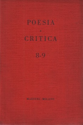 Poesia e critica 8-9
