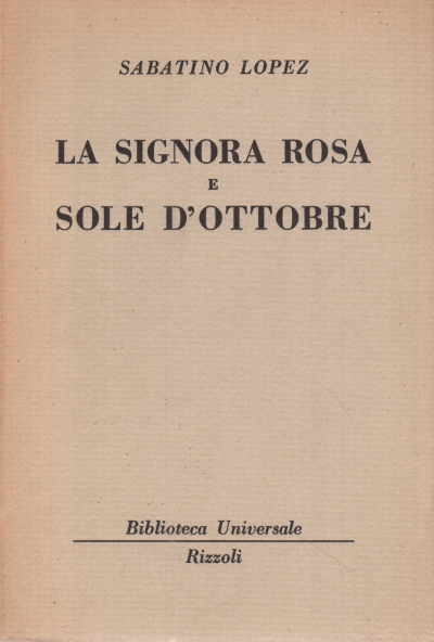 La dama rosa y el sol de octubre, Sabatino Lopez