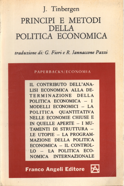 Principios y métodos de la política económica, Jan Tinbergen