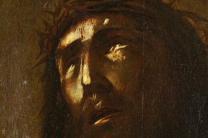 Particolare Dipinto volto di Cristo 42x30