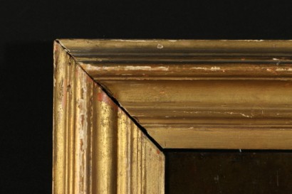 Particolare cornice Particolare Dipinto volto di Cristo 42x30