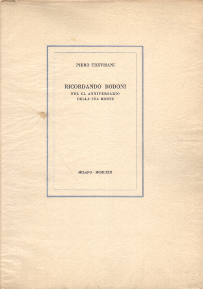 Ricordando Bodoni, Piero Trevisani