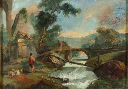 Paesaggio classico, con figura