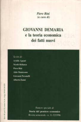 Giovanni Demaria e la teoria economica dei fatti nuovi