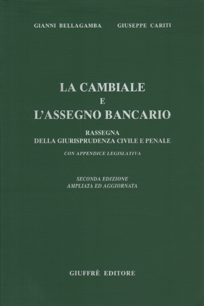 La facture et le chèque bancaire, Gianni Bellagamba Giuseppe Cariti