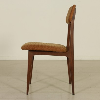 sedie, sedie anni 60, anni 60, sedie vintage, vintage italiano, design italiano, sedie di design, sedie di design italiano, sedie in teak, rivestimento in velluto, quattro sedie, di mano in mano, anticonline