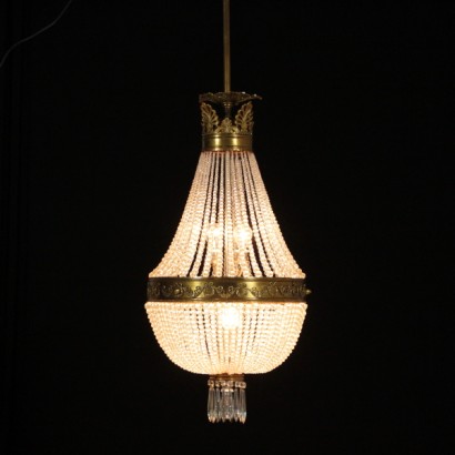 di mano in mano, lampadario, lampadario stile impero, lampadario in stile impero, lampadario antico, lampadario antiquariato, lampadario 900, lampadario cinque punti luce, cinque punti luce, lampadario cristallo, pendenti in cristallo, lampadario con pendenti in cristallo