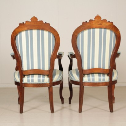 Pair of armchairs Louis philippe - backrest