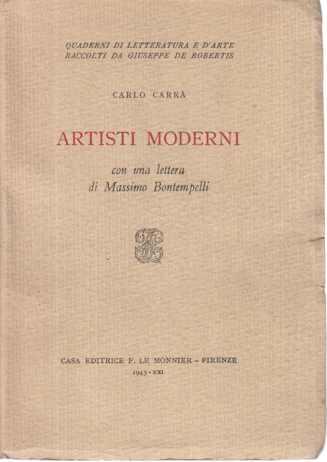 Artistes modernes, Carlo Carrà