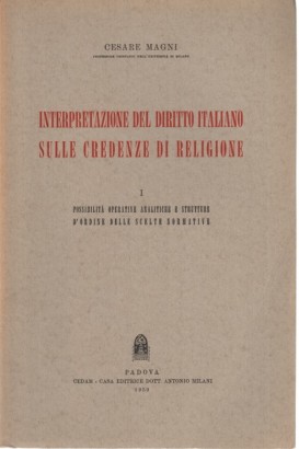 Interpretazione del diritto italiano sulle credenze di religione 1