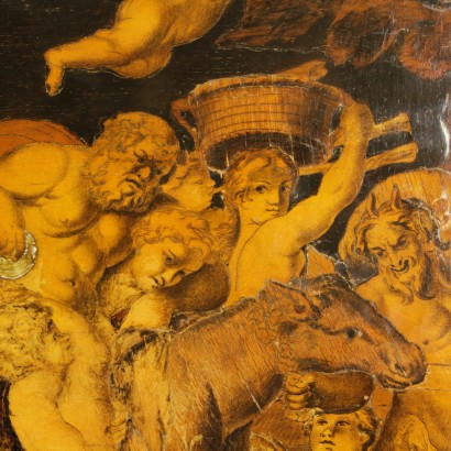 {* $ 0 $ *}, Der Triumph von Bacchus und Ariadne, Von Annibale Carocci, Werk von Annibale Carocci, Werk von Carocci, Carocci-Inlay