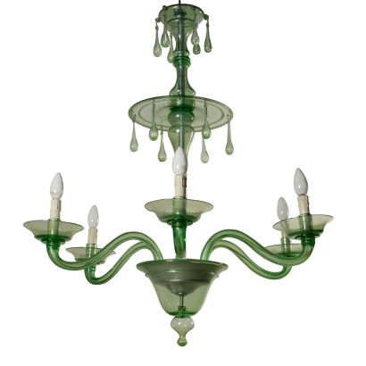 di mano in mano, lampadario a soffitto, lampada antica, lampada antiquariato, lampadario di antiquariato, lampada di murano, vetro colorato di murano, lampada 900, lampadario 900