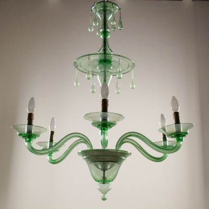 di mano in mano, lampadario a soffitto, lampada antica, lampada antiquariato, lampadario di antiquariato, lampada di murano, vetro colorato di murano, lampada 900, lampadario 900