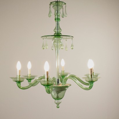 di mano in mano, lampadario a soffitto, lampada antica, lampada antiquariato, lampadario di antiquariato, lampada di murano, vetro colorato di murano, lampada 900, lampadario 900