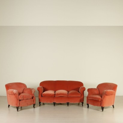 Sofa years 40 - with armchairs