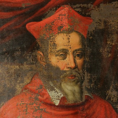 Portrait of a cardinal-detail