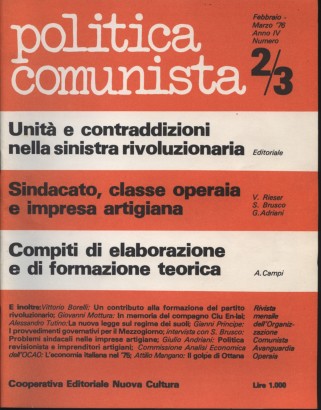 Politica comunista n.2/3 febbraio-marzo 1976