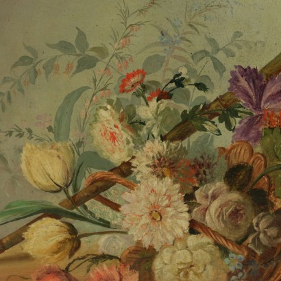 Coppia di Nature Morte con Fiori-particolare