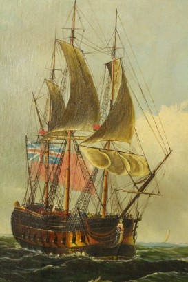 900 art, 20th-century art, marina, ships, warships, flags of English colony, English colonies, warships of the English colonies