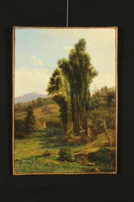 nineteenth-century art, art 800, Carlo Mancini, mancini's paintings, oil on canvas, 19th-century landscapes, landscapes, paintings, fine 800 finish 800