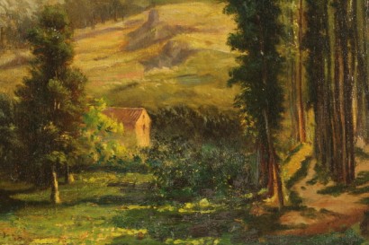 nineteenth-century art, art 800, Carlo Mancini, mancini's paintings, oil on canvas, 19th-century landscapes, landscapes, paintings, fine 800 finish 800