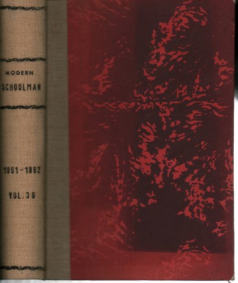 The Modern Schoolman volume XXXIX, 1961-1962