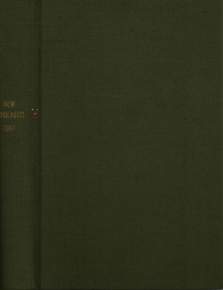 The New Scholasticism Volume LXI 1987 n.1-2-3-4