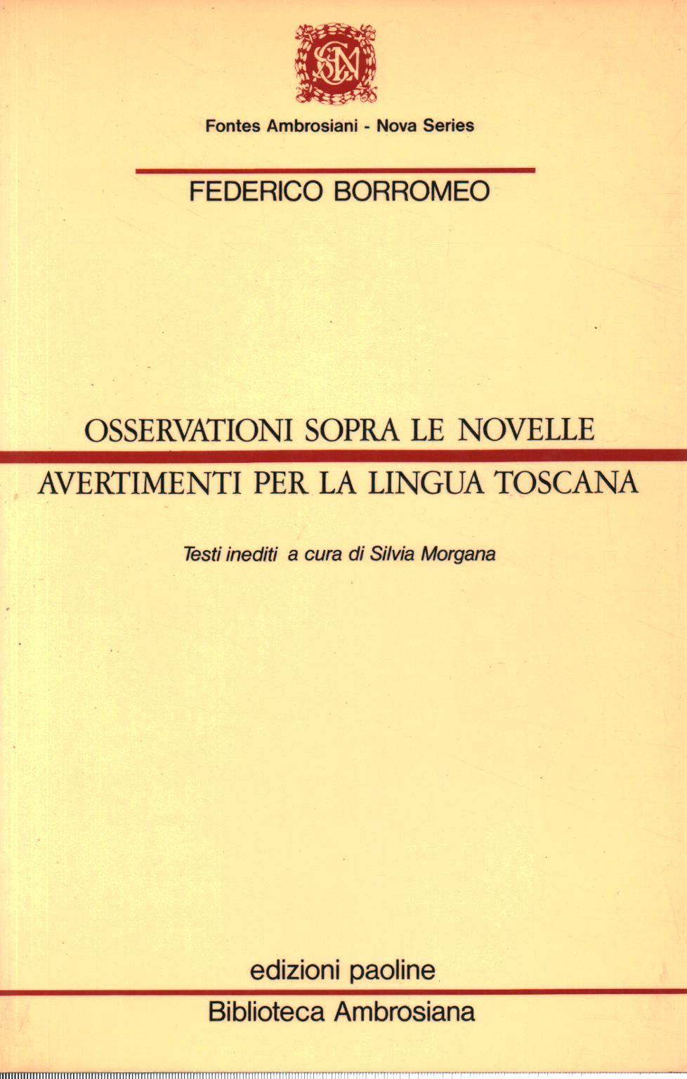 Observations sur les contes, Federico Borromeo