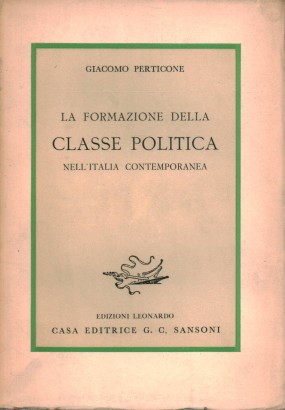 La formazione della classe politica nell'Italia contemporanea