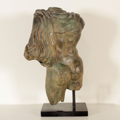 modernariato, modernariato di design, scultura, scultura modernariato, scultura di modernariato, scultura italiana, scultura vintage, scultura anni 50-60, scultura design anni 50-60, torso di uomo in bronzo, scultura in bronzo.