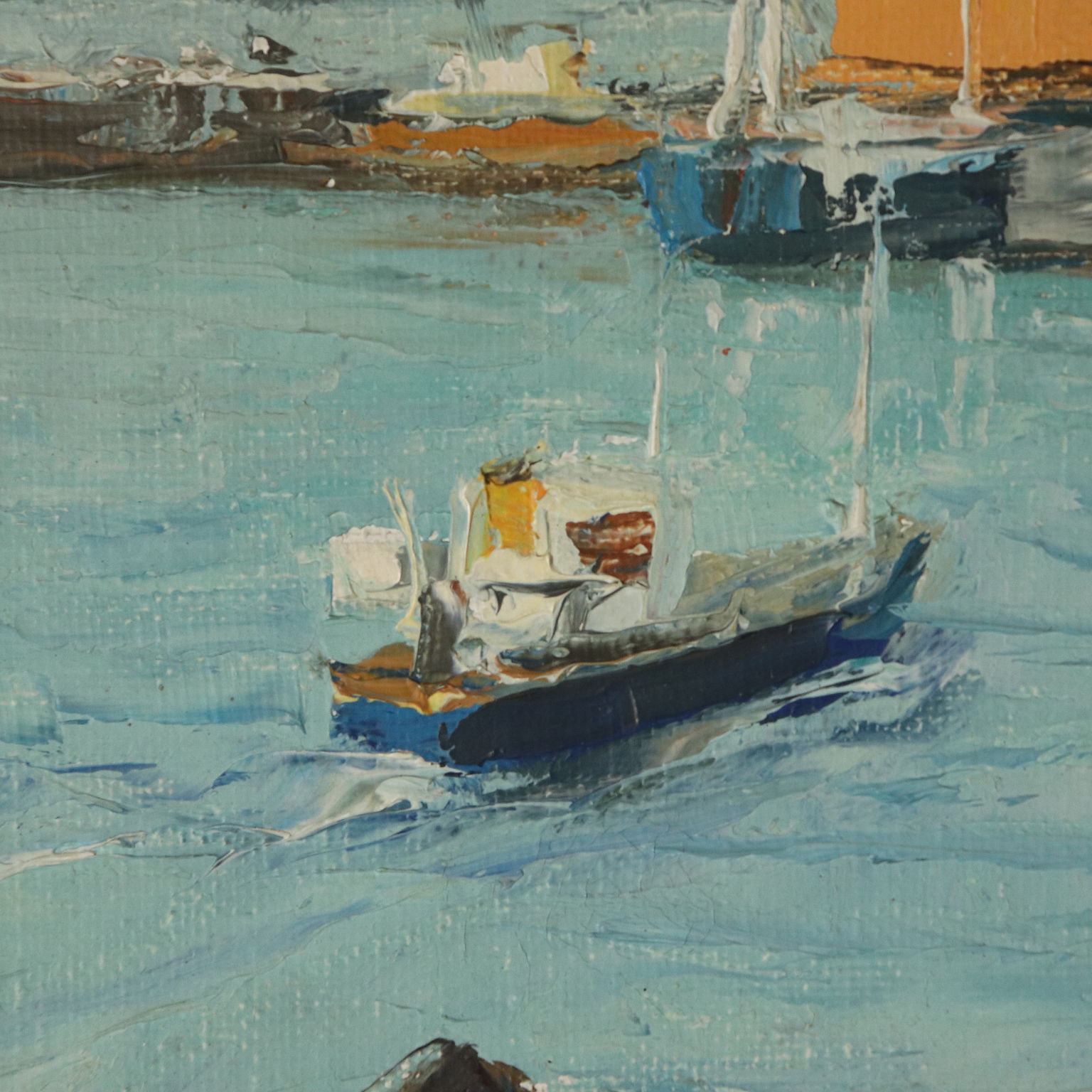 Scorcio di Giuseppe Arigliano, Cantieri navali (Hammerfest),1973, Arte,  Novecento