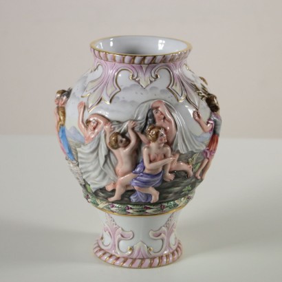 Capodimonte Ceramic Vase Manufactured in Italy 20th Century