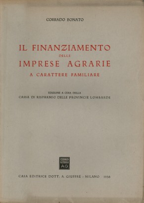 Il finanziamento delle imprese agrarie a carattere familiare