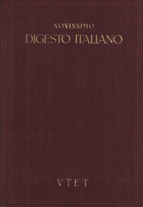 Novissimo digesto italiano. Volume III: CAT-COND