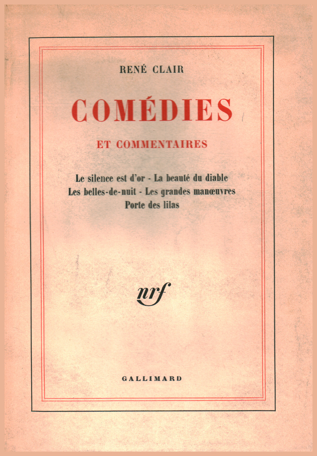 Comédies et Commentaires, s.una.