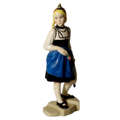 Swiss Child Abele Jacopi Lenci Ceramic Italy 20th Century