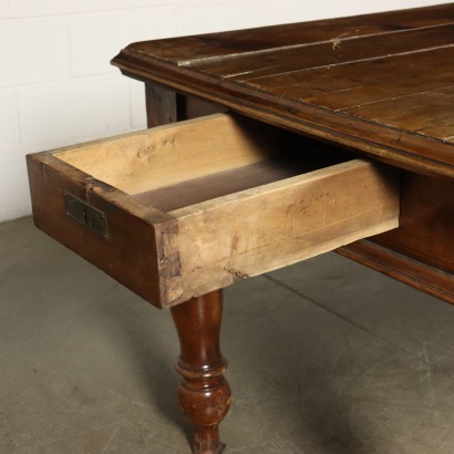 Large Wooden Table Cherry Wood Italy Mid 1800s