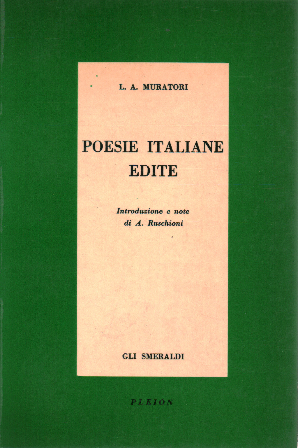 Poesie italiane edite, s.a.