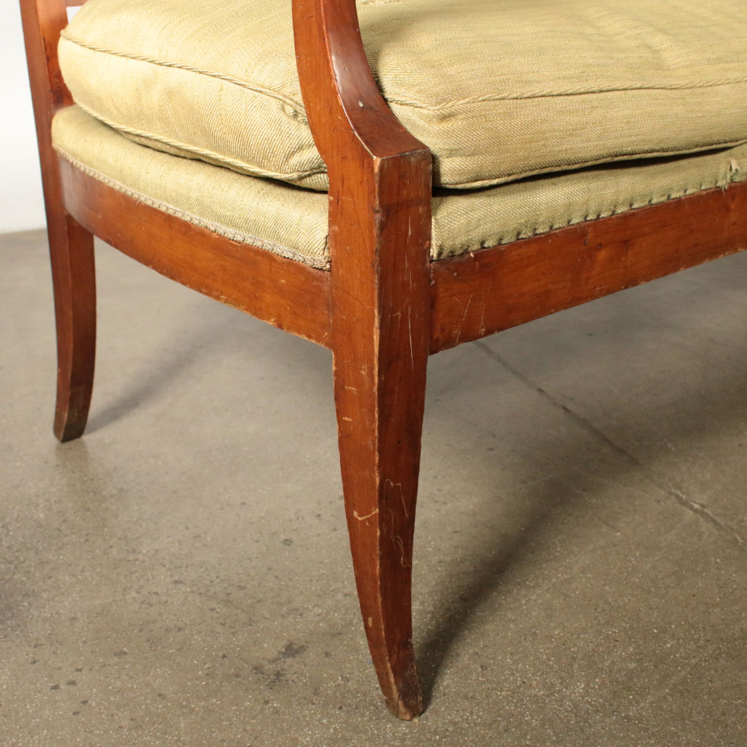 Elegant Sofa Cherry Wood Italy Early 1800s Antiques Seating 