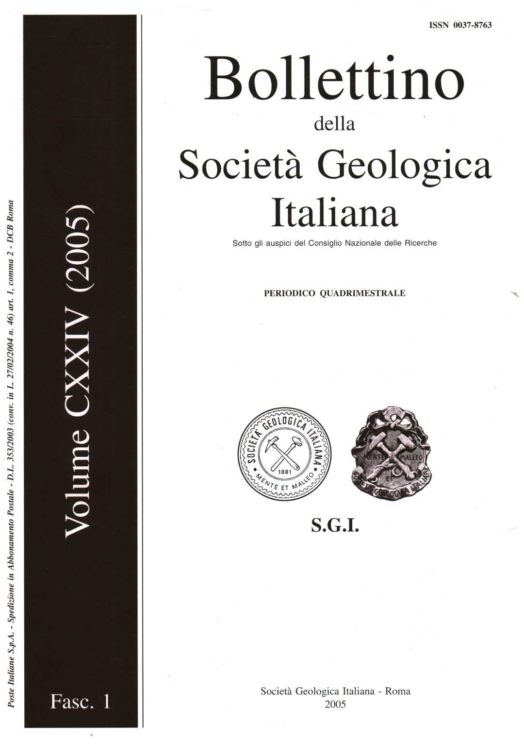 Bollettino della Società Geologica Italiana. Vol., s.a.