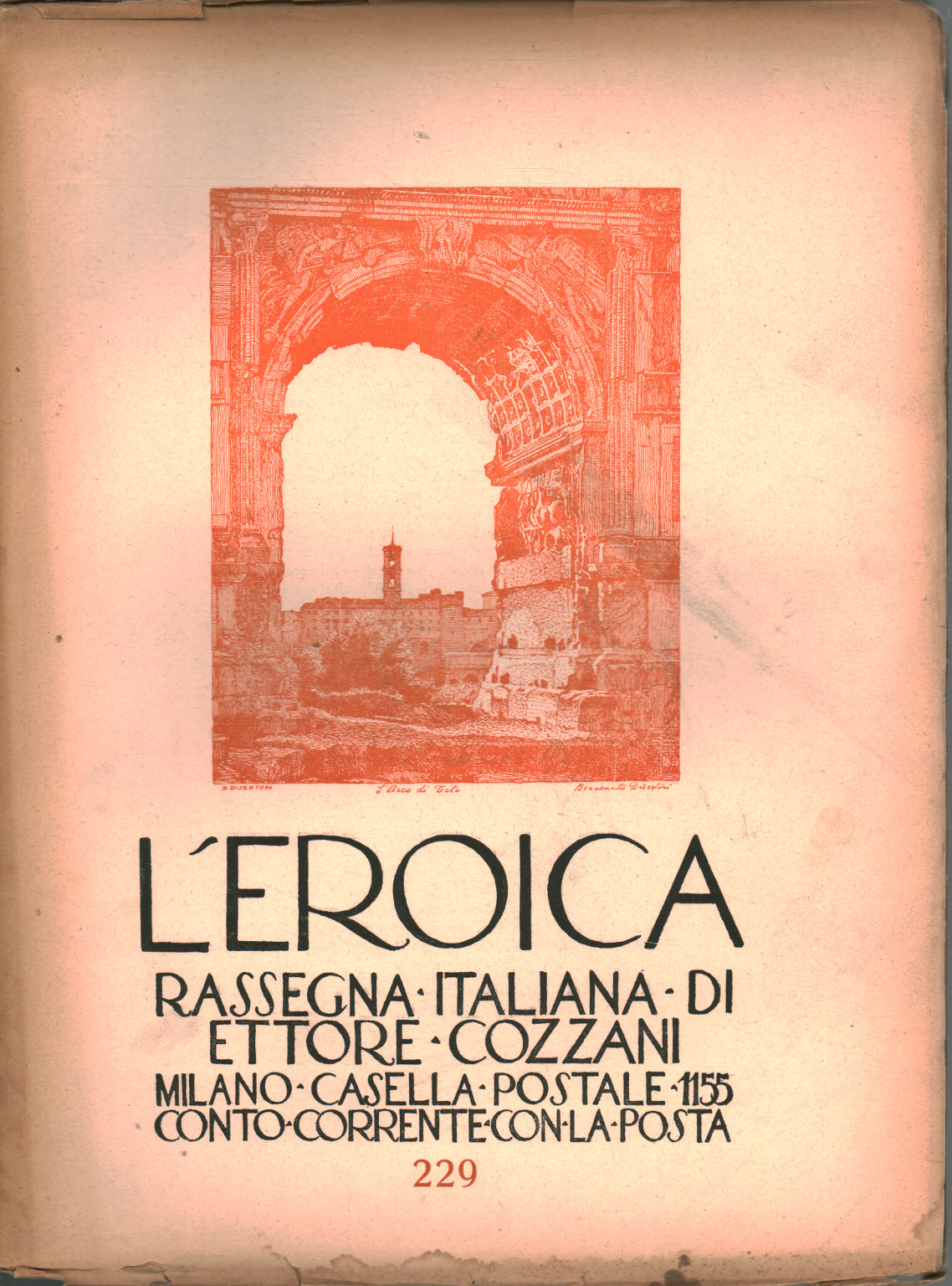 La heroica. Reseña italiana di Ettore Cozzani. Ann, s.una.