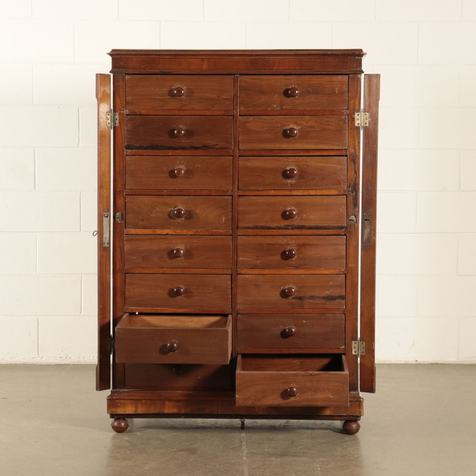 Walnut File Cabinet Italy 20th Century Mobili In Stile Bottega