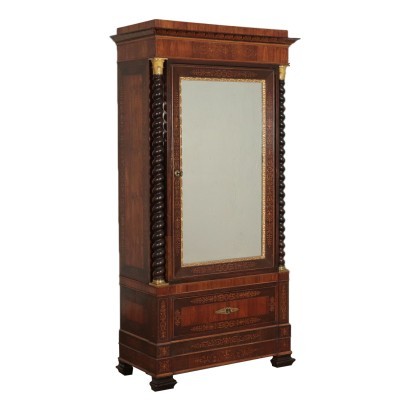 Charles X Wardrobe Rosewood Italy 19th Century