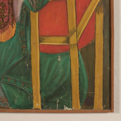 arte, arte italiana, pittura novecento italiana,Hailè Selassie benedetto dalla Madonn