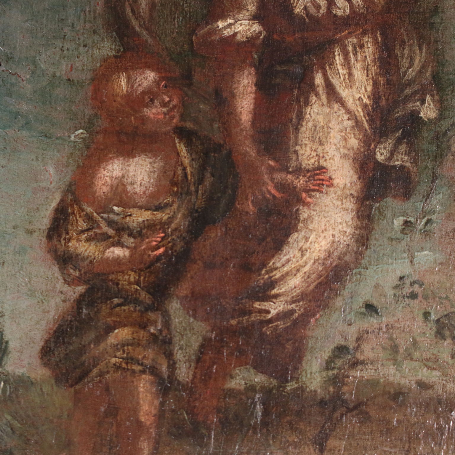The Guardian angel, Art, Antique Painting