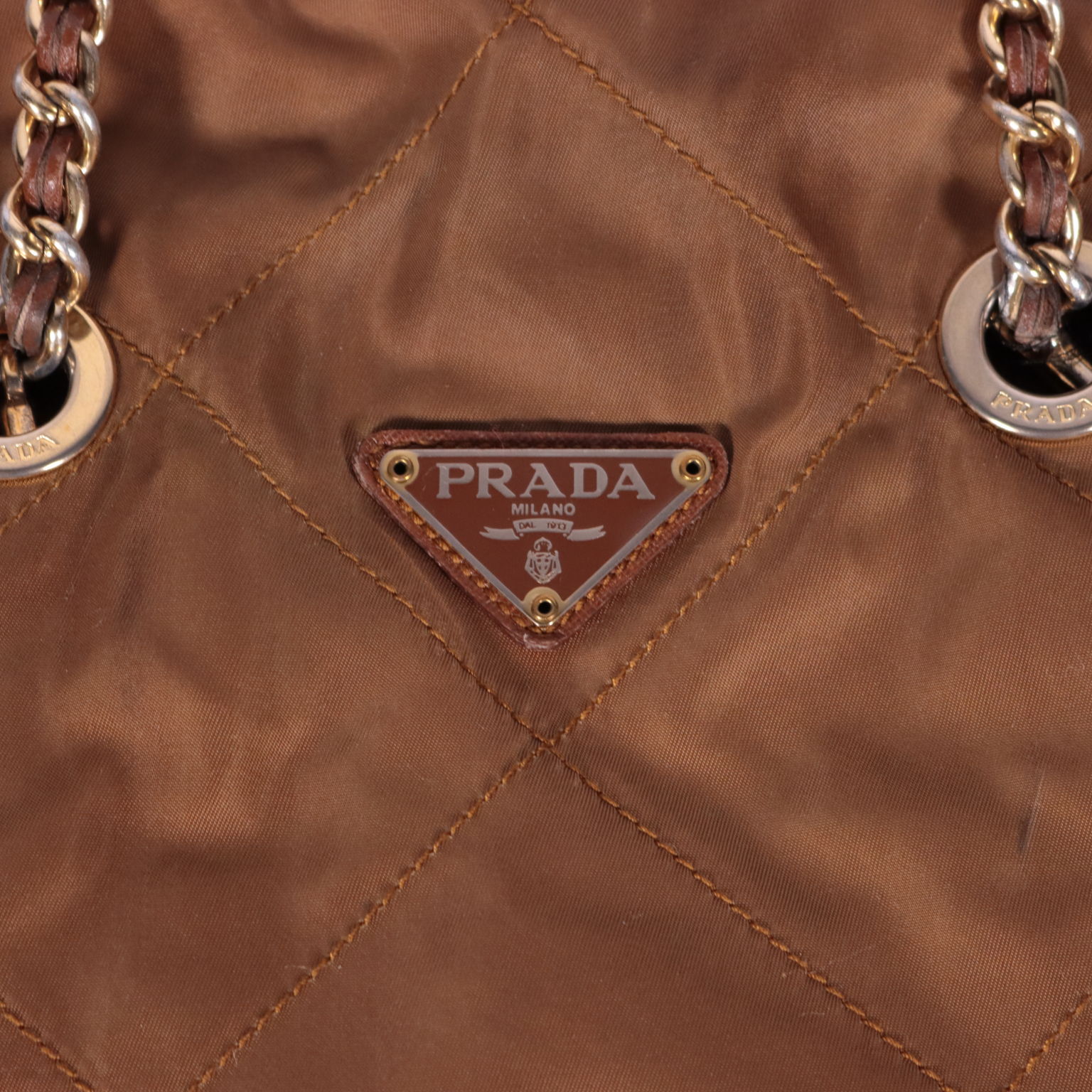 PRADA Tessuto Soft Nylon Chain Bag Fuxia 1226390