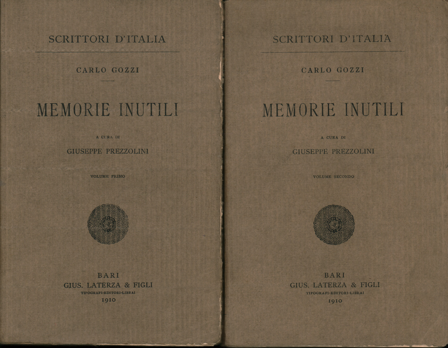 Useless Memories (2 volumes), Carlo Gozzi