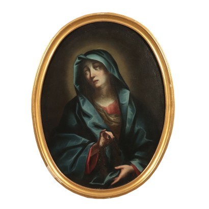 Painful Virgin Mary Oil on Canvas North-Italian School 18th Century