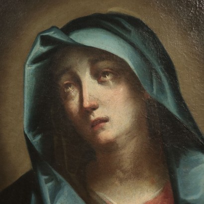 Painful Virgin Mary Oil on Canvas North-Italian School 18th Century