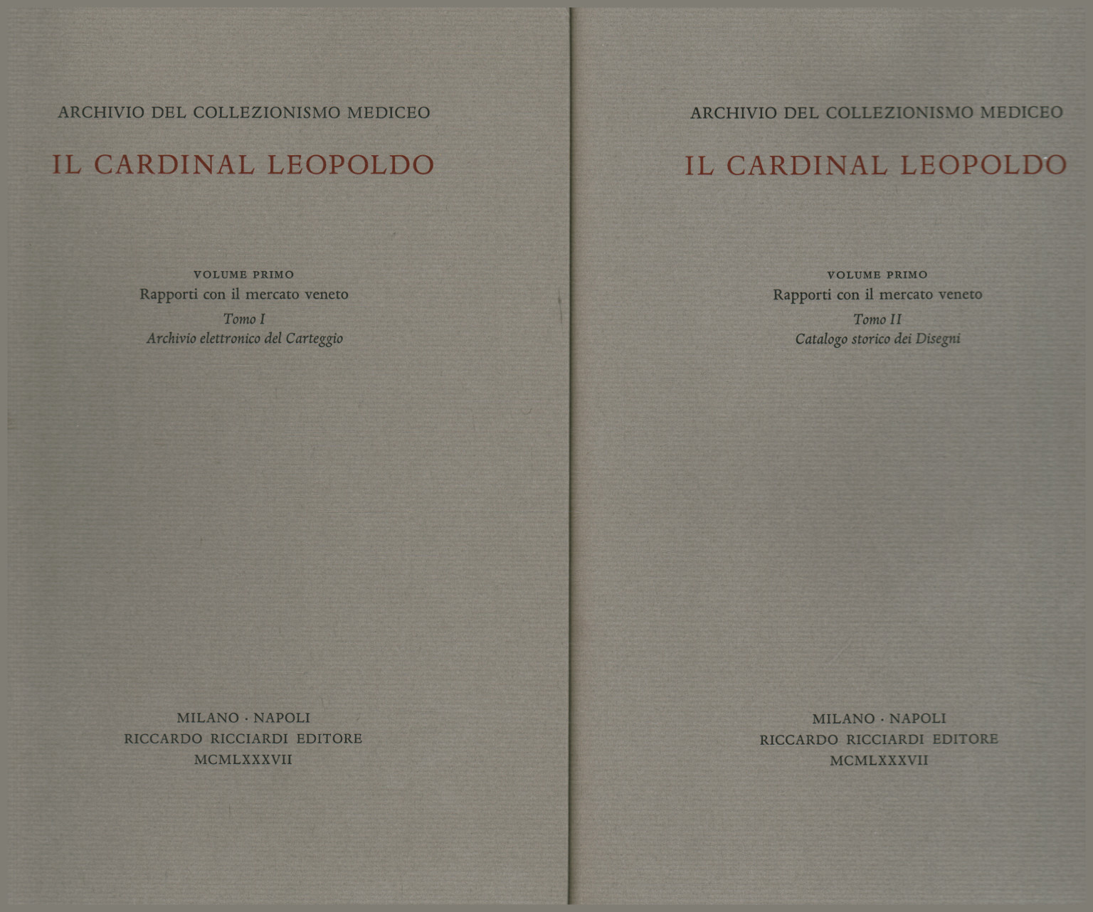 Cardinal Léopoldo. Volume un (2 volumes), Miriam Filetti Mazza